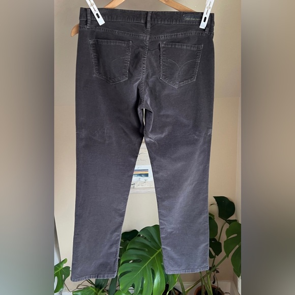 Vintage Calvin Klein Jeans Women’s Grey Corduroy Straight Leg Pants Size 10 EUC - Picture 2 of 7